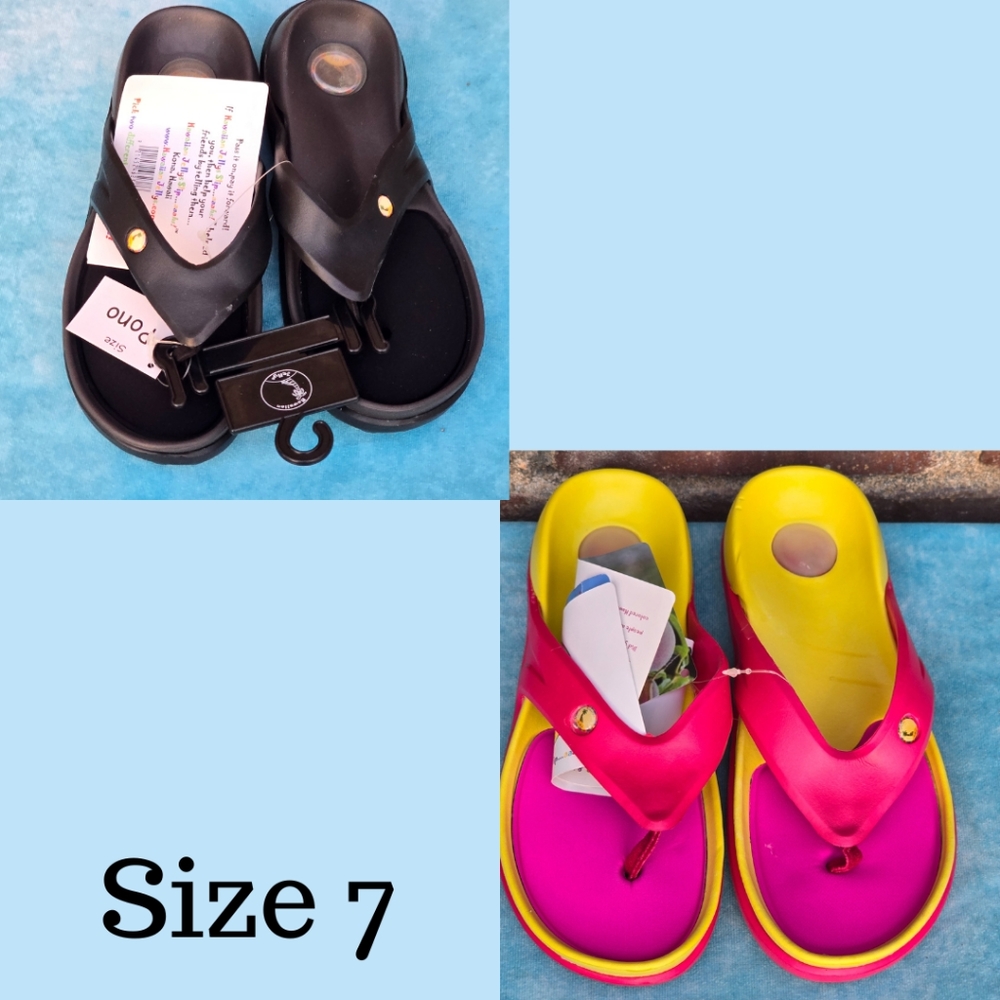 New Women's Slide Flip Flops Thong Sandals Sz 7